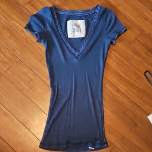 Vintage Ruehl No.925 Navy Deep V Tee